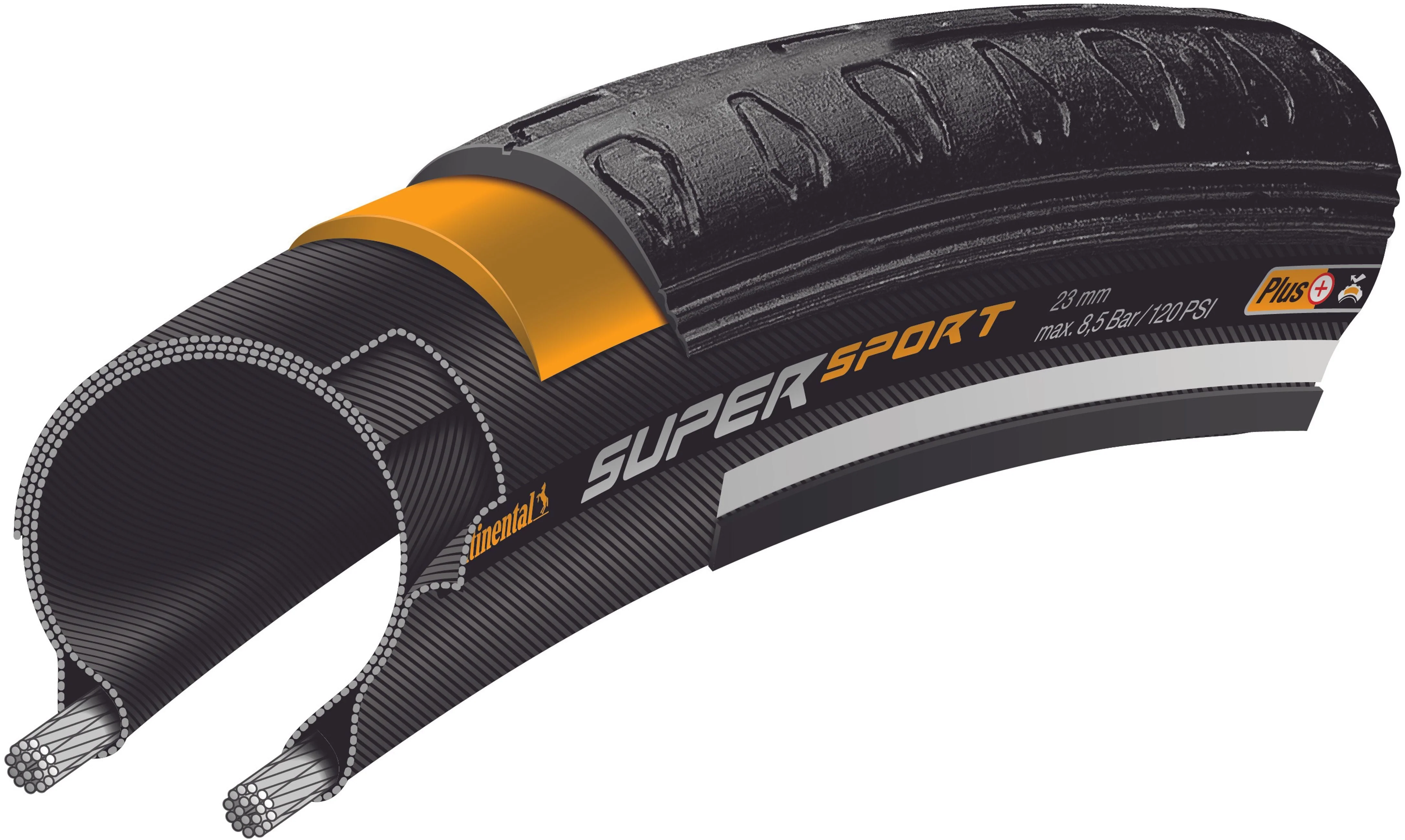 Continental Super Sport Plus Drahtreifen 28-622 schwarz - Image 3