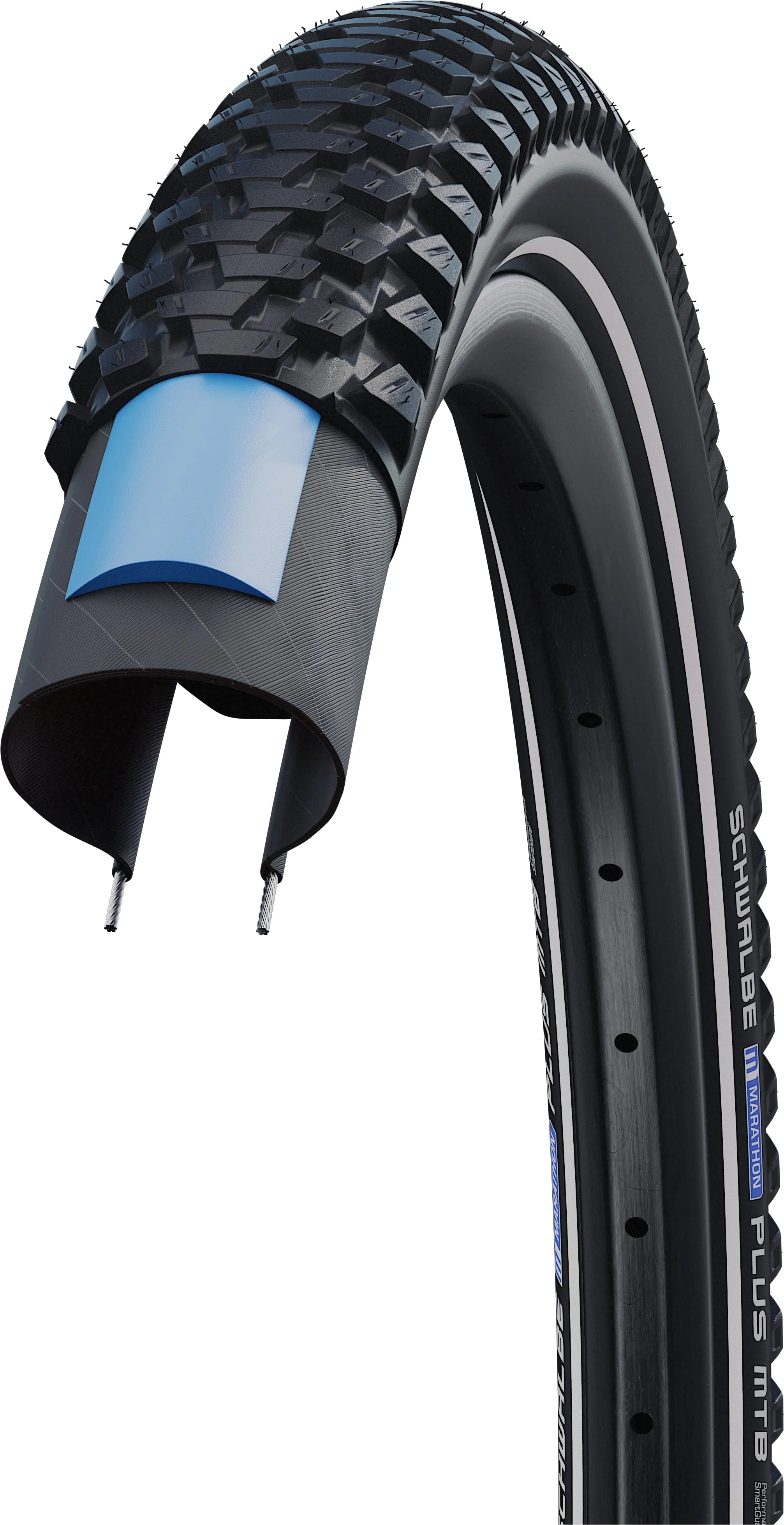 Schwalbe Marathon Plus MTB Drahtreifen 27.5x2.25" Performance SmartGuard E-50 Reflex - Image 3